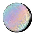 Dujiea Holographic Leopard Print Spare Tire Cover, Universal Wheel Tire Cover, Dust-Proof Tire Protectors for Trailer Rv Van SUV Truck Camper and Many Vehicle 14 15 16 17 Inch