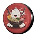 Dujiea Japanese Noodles Spare Tire Cover, Universal Wheel Tire Cover Waterproof Dust-Proof Tire Protectors for Trailer Rv SUV Truck Camper and Many Vehicle 14 15 16 17 Inch