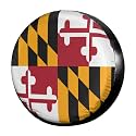 Dujiea Maryland Flag Spare Tire Cover, Universal Wheel Tire Cover Dust-Proof Tire Protectors for Trailer Rv Van SUV Truck Camper and Many Vehicle 14 15 16 17 Inch