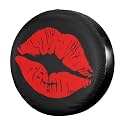 Dujiea Night Kiss Spare Tire Cover, Universal Wheel Tire Cover Waterproof Dust-Proof Tire Protectors for Jeep Trailer Rv Van SUV Truck Camper and Many Vehicle 14 15 16 17 Inch