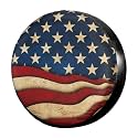 Dujiea Vintage American Flag Spare Tire Cover, Universal Wheel Tire Cover Dust-Proof Tire Protectors for Trailer Rv Van SUV Truck Camper and Many Vehicle 14 15 16 17 Inch