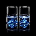 DUJUST Blue Mountain Shot Glasses (1.5oz), Crystal Shot Glass Set Decorated with Blue Mountain, BPA-Free &amp; Lead-Free, Perfect for Décor &amp; Collection, Gift Choices - 2 pcs