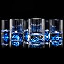 DUJUST Shot Glasses with Blue Mountain (1.5oz), Crystal Shot Glass Set Decorated with Blue Mountain, BPA-Free &amp; Lead-Free, Perfect for Décor &amp; Collection, Gift Choices - 6 pcs