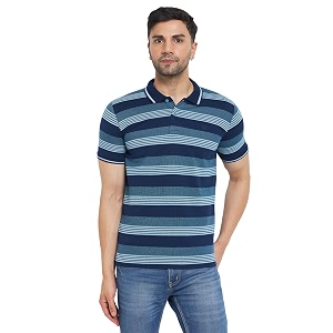 Duke Mens Striped Slim Fit T-Shirt