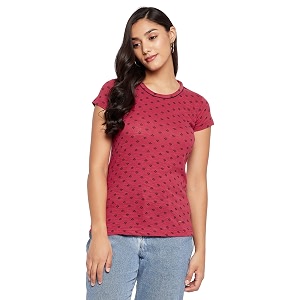 Duke Stardust Red Color Round Neck Lady