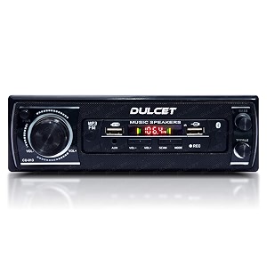 dulcet dc-2020x double ic high power universal fit mp3 car stereo with dual usbbluetoothfmauremote amp built-in equalizer with bass amp treble control also includes a free 35mm premium aux cable