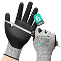 DULFINE A3/A4/A9 Cut Resistant 2/3/6/12 Pairs Work Gloves for Men & Women