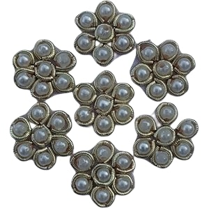 dulhan plaza zardosi zari work dapka beads flower applique patch for jewellery making dress designs saree blouse rakhi home decoration decorative art and craft 100