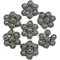 Dulhan Plaza Zardosi zari Work Dapka Beads Flower Applique Patch for Jewellery Making Dress Designs Saree Blouse Rakhi Home Decoration Decorative Art and Craft (125)