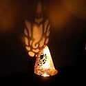 DULI Decorative Table Top Handcrafted Ganesha Votive Tealight Candle Holder for Home Decoration, Ideal for Diwali, Wedding, Thanksgiving, Party, Festival Decoration, BlackGaneshVotive-Big