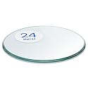Dulles Glass 24 inch Round Glass Table Top - Tempered - 1/2" Thick Glass Surface, Safe Ogee Edge, Multipurpose for Dining Table, Patio, Coffee and End Table