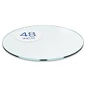 Dulles Glass 48 inch Round Glass Table Top - Tempered - 3/8" Thick Glass Surface, Safe Flat Polished, Multipurpose for Dining Table, Patio, Coffee and End Table
