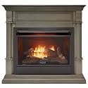 Duluth Forge Ventless Liquid Propane Gas Fireplace with Mantel - 26,000 BTU, Remote Control, Slate Gray Finish - Model# DFS-300LR-3GR