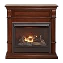 Duluth Forge Ventless Liquid Propane Gas Fireplace with Mantel - 26,000 BTU, Remote Control, Auburn Cherry Finish - Model# DFS-300LR-3AC