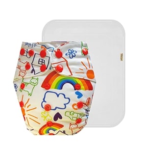 premium cloth diaper with cotton insert pack of 1  snug fit  breathable  easy to clean  perfect for indian summers  3 months  3 years  unisex baby