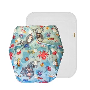 premium cloth diaper with cotton insert pack of 1  hypoallergenic  breathable  easy to clean  designed by moms  3 months  3 years  unisex baby