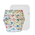 Premium Cloth Diaper with Cotton Insert (Pack of 1) | Dry Feel and Comfortable | Breathable | Quick Dry | Designed by Moms | 3 Months – 3 Years | Unisex Baby