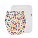 Premium Cloth Diaper with Cotton Insert (Pack of 1) | Hypoallergenic | Leakproof | Easy to Clean | Worry-Free Diapering | 3 Months – 3 Years | Unisex Baby