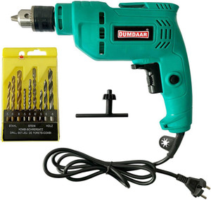 dumdaar 500w electric drill kit with 6 month warranty 9pc drill bits woodmetalwall power  hand tool kit