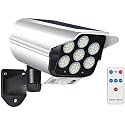 Dummy CCTV Camera with Flashing Red LED Light – Bullet Design for Indoor & Outdoor Use – Waterproof, Wall Mount – Ideal for Home, Office, Storefront Security (Solar Dummy Camera (Pack of 1))