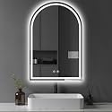 DUMOS 24"x36" LED Bathroom Mirror with Lights, Arched Vanity Mirror