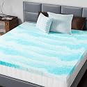 DUMOS Mattress Toppers Memory Foam Queen Size, 3 Inch Thick Bed Topper Pad Cooling Gel Infused Soft Comfy Padding Breathable for, CertiPUR-US Certified, Blue