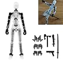 Dumwick Assembly Completed Titan 13 Action Figure,2026 New Lucky Robot 13 Action Figures,3D Printed Action Figure,Nova 13 Figure Desktop Decorations Game Gifts (Assembly Completed-Transparent)