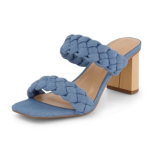 Dunes Iris Chunky Braided Heel Sandals for