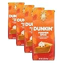 Dunkin' Medium Roast Pumpkin Spice Flavored Ground Coffee, 11 Ounce (Pack of 4)