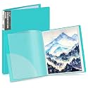 Dunwell 11x14 Art Portfolio Binder, 24 Pockets, Acid-Free, Aqua