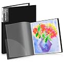 Dunwell 11x14 Presentation Book, 24 Pockets, Displays 48 Pages, Black