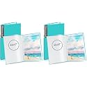 Dunwell 11x17 Portfolio Binder (Aqua), Presentation Book with 24 Clear Plastic Sleeves, Large Art Portfolio Folder, Acid-Free Poly Cover and Sleeves (Pack of 2)