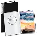 Dunwell 11x17 Art Portfolio Binder, 24 Clear Sleeves, Black