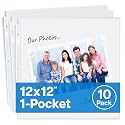 Dunwell 12x12 Scrapbook Refill Pages, 10 Pack for 3-Ring Binders