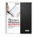 Dunwell 3-Subject Spiral Notebook, College Ruled, 150 Sheets, Black