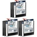 Dunwell Presentation Binder 24-Pocket, Displays 48 Pages, 8.5x11 Portfolio Binder with Plastic Sleeves, Storage and Organizer for Documents, Certificates, Projects, Photos (9 Pack, Black)