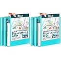 Dunwell Presentation Binder 24-Pocket, Displays 48 Pages, 8.5x11 Portfolio Binder with Plastic Sleeves, Storage and Organizer for Documents, Certificates, Projects, Photos (6 Pack, Aqua)