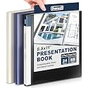 Dunwell Presentation Binder 24-Pocket, Plastic Sleeves, 3-Pack, Assorted