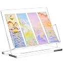 Dunzoom 1 Pc Acrylic Bookmark Display Stand, Clear, Single‑Tier 4 Slots