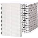 Dunzoom 12 Pack Graph Grid Paper Notebook, 160 Pages, Grid Paper, A5