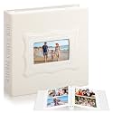 Dunzoom Our Family Photo Album 200 Pcs 4x6 Leather Double Heart Window
