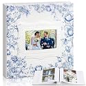 Dunzoom Vintage Floral Photo Album 200 4x6 Leather Wedding Book Window