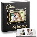 Dunzoom Wedding Photo Album 200 Pcs 4x6 Leather Front Window