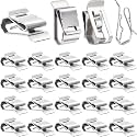 Dunzy 100 Pcs Solar Wire Clips Stainless Steel S Clip, 0.2 to 0.3 Inch
