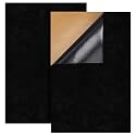 Dunzy 2 Pcs Stick on Self Adhesive Suede Soles for Dance Shoes 8.6 x 11.8 Inch Non Slip High Heeled Shoe Protector, Artificial Leather Sheets Friction Reducing Dance Sole Suede Shoe Sole Pads (Black)