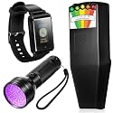 Dunzy 3 Pcs Ghost Hunting Equipment Kit, 1 LED Emf Magnetic Field Hunting Detector, 1 Digital Voice Recorder Watch EVP Recorder with Playback 32 Gb, 1 Black UV Flashlight for Paranormal Research Tools