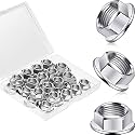 Dunzy 32 Pcs M10 x 1.25 mm Pitch Metric Fine Pitch Hexagonal Flange Nuts
