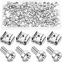 Dunzy 50 Sets M6 x 20mm Rack Mount Cage Nuts Screws Washers Server Cabinet