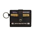 RFID Protected Slim Minimalist Unisex Genuine Leather Card Holder (Black)
