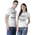 DUO Men39s Printed Regular fit T-Shirt HS-Nobody_White